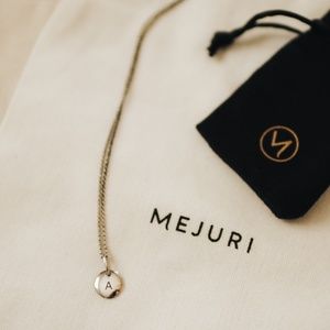 Mejuri Sterling Silver Initial Necklace